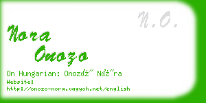 nora onozo business card